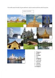 English Worksheet: asean country