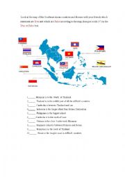 English Worksheet: asean country