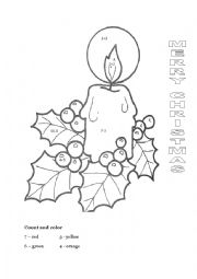 English Worksheet: christmas coloring page