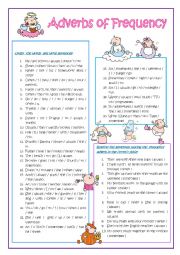 English Worksheet: Adverbs of frequency