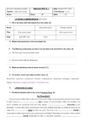 English Worksheet: Mid term test 1 bac