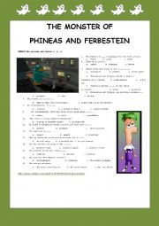 English Worksheet: The Monster of Phineas and Ferbenstein
