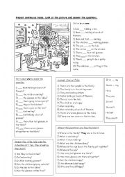 English Worksheet: What are they doing?