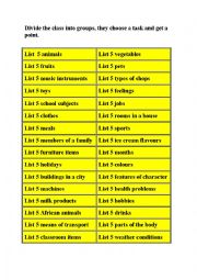 English Worksheet: Warm up