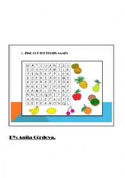 English Worksheet: word search