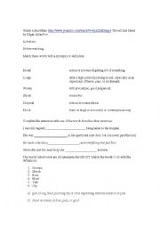 English Worksheet: The tell tale heart. A short film.