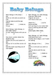 English Worksheet: Baby beluga song