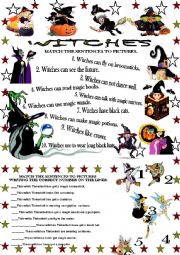 English Worksheet: WITCHES