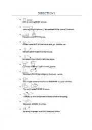 English Worksheet: directions