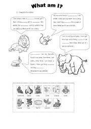 English Worksheet: Animal Riddles 