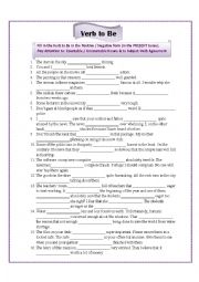 English Worksheet: Verb to Be for advanced Students