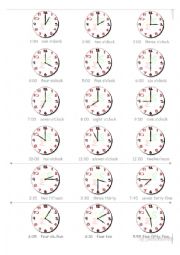 English Worksheet: Time