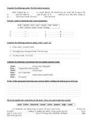 9th Form worksheet 9