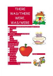 English Worksheet: there was there were