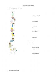 English Worksheet: Daily Routine