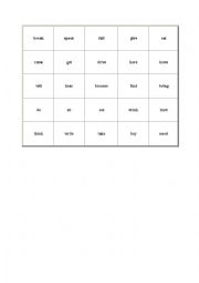 English Worksheet: Irregular verbs - Bingo