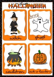 English Worksheet: Halloween flashcards (1)