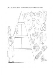 English Worksheet: Food Pyramid