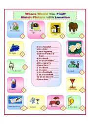 English Worksheet: Where Would You Find RCL-1