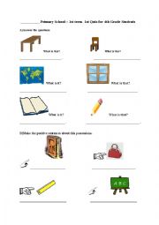 classroom objects