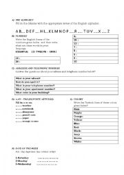 English Worksheet: Starter worksheet