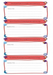 English Worksheet: A writing exercise for small aged pupils