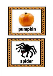 English Worksheet: Halloween flashcards set 2