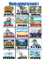 English Worksheet: words related to travel