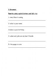 English Worksheet: punctuate