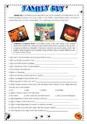 English Worksheet: Family Guy - Halloween on Spooner Street