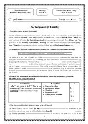 English Worksheet: Test