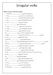 irregular verbs