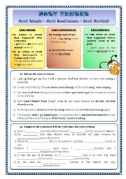 Past tenses (Past Simple, Past Continuous, Past Perfect)