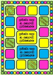 English Worksheet: Board Game - Questions to short answers - to be, Present Continuous, Simple and Past Simple