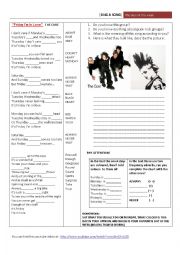 English Worksheet: the days of the week- sing a song
