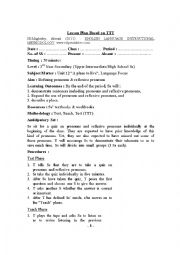 English Worksheet: Lesson Plan Based on Test, Teach, Test Approach