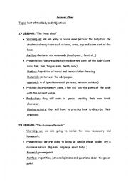 English Worksheet: Parts of the body