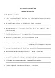 English Worksheet: Subjunctive Exercise