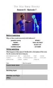 English Worksheet: Halloween_The Big Bang Theory