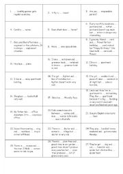 English Worksheet: Articles board game