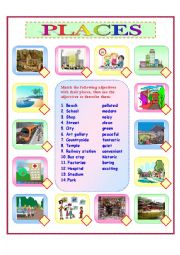 English Worksheet: Places