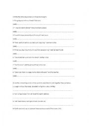 Reported Speech and future time clauses. 