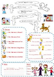 English Worksheet: Possesive Adjectives