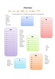 Prefixes (Opposites)