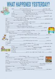 English Worksheet: WHAT HAPPENED :)