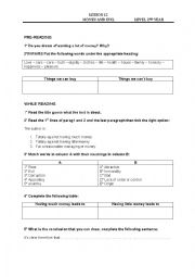 English Worksheet: lesson 12 level : second year