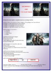 English Worksheet: Snow White and the Huntsman