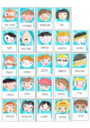 English Worksheet: Guess who faces