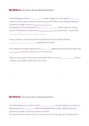 English Worksheet: American elections: Mitt Romney PairWork