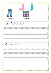 English Worksheet: Alphabet Jj